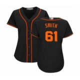 Women's San Francisco Giants #61 Burch Smith Authentic Black Alternate Cool Base Baseball Player Jersey