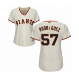 Women's San Francisco Giants #57 Dereck Rodriguez Authentic Cream Home Cool Base Baseball Player Jersey