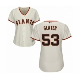 Women's San Francisco Giants #53 Austin Slater Authentic Cream Home Cool Base Baseball Player Jersey