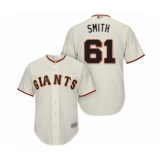 Youth San Francisco Giants #61 Burch Smith Authentic Cream Home Cool Base Baseball Player Jersey