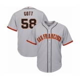 Youth San Francisco Giants #58 Trevor Gott Authentic Grey Road Cool Base Baseball Player Jersey