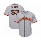 Youth San Francisco Giants #53 Austin Slater Authentic Grey Road Cool Base Baseball Player Jersey