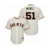 Youth San Francisco Giants #51 Conner Menez Authentic Cream Home Cool Base Baseball Player Jersey