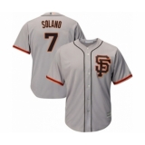 Youth San Francisco Giants #7 Donovan Solano Authentic Grey Road 2 Cool Base Baseball Player Jersey
