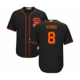 Men's San Francisco Giants #8 Gerardo Parra Replica Black Alternate Cool Base Baseball Jersey