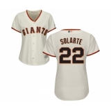 Women's San Francisco Giants #22 Yangervis Solarte Replica Cream Home Cool Base Baseball Jersey