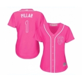 Women's San Francisco Giants #1 Kevin Pillar Replica Pink Fashion Cool Base Baseball Jersey