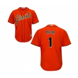 Youth San Francisco Giants #1 Kevin Pillar Replica Orange Alternate Cool Base Baseball Jersey