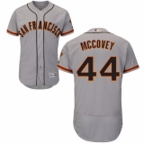 Men's Majestic San Francisco Giants #44 Willie McCovey Grey Road Flex Base Authentic Collection MLB Jersey