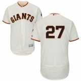 Men's Majestic San Francisco Giants #27 Juan Marichal Cream Home Flex Base Authentic Collection MLB Jersey