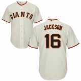 Youth Majestic San Francisco Giants #16 Austin Jackson Authentic Cream Home Cool Base MLB Jersey
