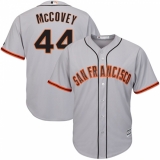 Youth Majestic San Francisco Giants #44 Willie McCovey Replica Grey Road Cool Base MLB Jersey