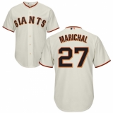 Youth Majestic San Francisco Giants #27 Juan Marichal Authentic Cream Home Cool Base MLB Jersey