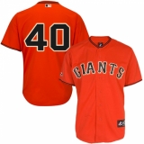 Men's Majestic San Francisco Giants #40 Madison Bumgarner Replica Orange Old Style MLB Jersey
