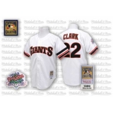 Men's Mitchell and Ness San Francisco Giants #22 Will Clark Authentic White Throwback MLB Jersey