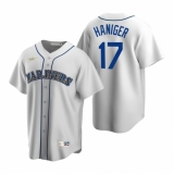 Men's Nike Seattle Mariners #17 Mitch Haniger White Cooperstown Collection Home Stitched Baseball Jersey