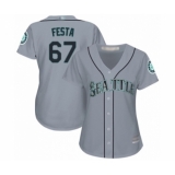 Women's Seattle Mariners #67 Matt Festa Authentic Grey Road Cool Base Baseball Player Jersey