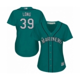 Women's Seattle Mariners #39 Shed Long Authentic Teal Green Alternate Cool Base Baseball Player Jersey