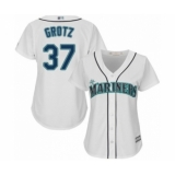 Women's Seattle Mariners #37 Zac Grotz Authentic White Home Cool Base Baseball Player Jersey