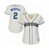 Women's Seattle Mariners #2 Tom Murphy Authentic Cream Alternate Cool Base Baseball Player Jersey
