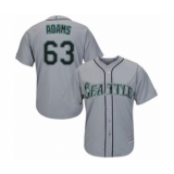Youth Seattle Mariners #63 Austin Adams Authentic Grey Road Cool Base Baseball Player Jersey
