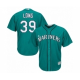 Youth Seattle Mariners #39 Shed Long Authentic Teal Green Alternate Cool Base Baseball Player Jersey