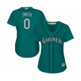 Women's Seattle Mariners #0 Mallex Smith Replica Teal Green Alternate Cool Base Baseball Jersey