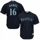 Youth Majestic Seattle Mariners #16 Ben Gamel Replica Navy Blue Alternate 2 Cool Base MLB Jersey