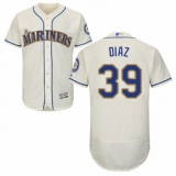 Men's Majestic Seattle Mariners #39 Edwin Diaz Cream Alternate Flex Base Authentic Collection MLB Jersey