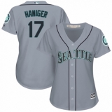 Women's Majestic Seattle Mariners #17 Mitch Haniger Replica Grey Road Cool Base MLB Jersey