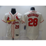 Men's St. Louis Cardinals #28 Nolan Arenado Nike Cream Alternate Official Replica Jersey