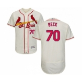 Men's St. Louis Cardinals #70 Chris Beck Cream Alternate Flex Base Authentic Collection Baseball Jersey