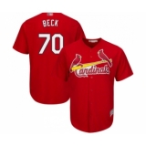 Youth St. Louis Cardinals #70 Chris Beck Replica Red Alternate Cool Base Baseball Jersey