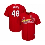 Youth St. Louis Cardinals #48 Harrison Bader Replica Red Alternate Cool Base Baseball Jersey