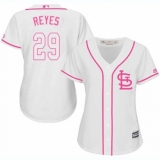 Women's Majestic St. Louis Cardinals #29 lex Reyes Authentic White Fashion Cool Base MLB Jersey