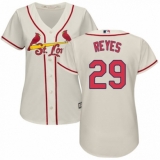 Women's Majestic St. Louis Cardinals #29 lex Reyes Authentic Cream Alternate Cool Base MLB Jersey
