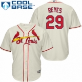 Youth Majestic St. Louis Cardinals #29 lex Reyes Authentic Cream Alternate Cool Base MLB Jersey