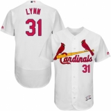 Men's Majestic St. Louis Cardinals #31 Lance Lynn White Home Flex Base Authentic Collection MLB Jersey