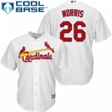 Youth Majestic St. Louis Cardinals #26 Bud Norris Authentic White Home Cool Base MLB Jersey