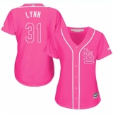 Women's Majestic St. Louis Cardinals #31 Lance Lynn Replica Pink Fashion Cool Base MLB Jersey