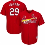 Men's Majestic St. Louis Cardinals #29 Vince Coleman Replica Red Cool Base MLB Jersey