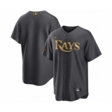 Men's Tampa Bay Rays Blank Charcoal 2022 All-Star Cool Base Stitched Baseball Jersey