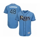 Men's Tampa Bay Rays #48 Ryan Yarbrough Columbia Alternate Flex Base Authentic Collection Baseball Player Jersey