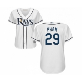 Women's Tampa Bay Rays #29 Tommy Pham Replica White Home Cool Base Baseball Jersey