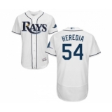 Men's Tampa Bay Rays #54 Guillermo Heredia Home White Home Flex Base Authentic Collection Baseball Jersey