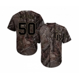Men's Tampa Bay Rays #50 Charlie Morton Authentic Camo Realtree Collection Flex Base Baseball Jersey