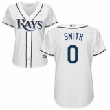 Women's Majestic Tampa Bay Rays #0 Mallex Smith Authentic White Home Cool Base MLB Jersey