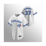 Men's Toronto Blue Jays #37 Teoscar Hernandez White Stitched MLB Cool Base Nike Jersey