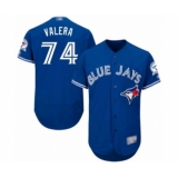 Men's Toronto Blue Jays #74 Breyvic Valera Blue Alternate Flex Base Authentic Collection Baseball Player Jersey