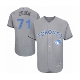 Men's Toronto Blue Jays #71 T.J. Zeuch Authentic Gray 2016 Father's Day Fashion Flex Base Baseball Player Jersey